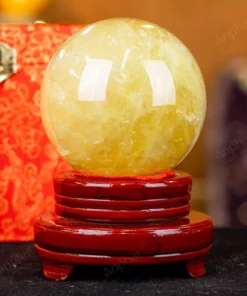 Quả Cầu Phong Thủy Đá Thạch Anh Vàng 1A Có Sao - 1,57kg - M1977157