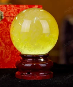 Quả Cầu Phong Thủy Đá Thạch Anh Vàng 1A Có Sao - 1,57kg - M1977157
