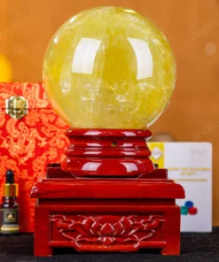 Quả Cầu Phong Thủy Đá Thạch Anh Vàng 1A - 4,39kg - M1977439