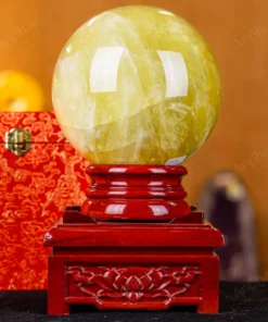 Quả Cầu Phong Thủy Đá Thạch Anh Vàng Có Sao 1A - 5,72kg - M1977572