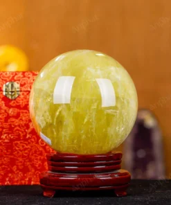 Quả Cầu Phong Thủy Đá Thạch Anh Vàng Có Sao 1A - 5,72kg - M1977572