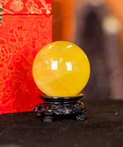 Quả Cầu Phong Thủy Đá Thạch Anh Vàng 2A Có Sao - 0,22kg - M2606022