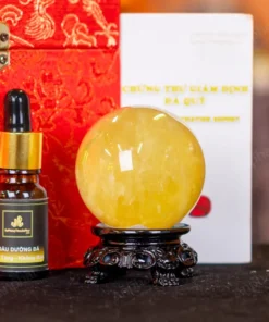 Quả Cầu Phong Thủy Đá Thạch Anh Vàng 2A Có Sao - 0,22kg - M2606022