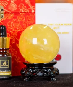 Quả Cầu Phong Thủy Đá Thạch Anh Vàng 2A - 0,28kg - M2606028
