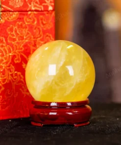 Quả Cầu Phong Thủy Đá Thạch Anh Vàng 2A - 0,28kg - M2606028