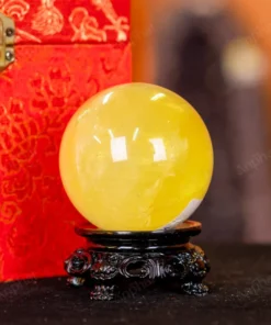 Quả Cầu Phong Thủy Đá Thạch Anh Vàng 2A - 0,3kg - M260603