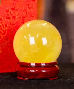 Quả Cầu Phong Thủy Đá Thạch Anh Vàng 2A - 0,3kg - M260603