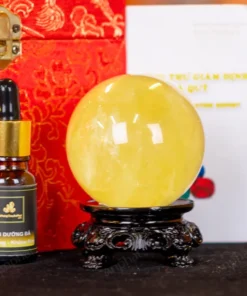 Quả Cầu Phong Thủy Đá Thạch Anh Vàng 2A - 0,31kg - M2606031