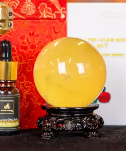 Quả Cầu Phong Thủy Đá Thạch Anh Vàng 2A - 0,32kg - M2606032