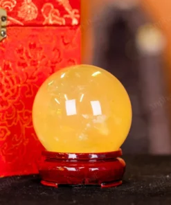 Quả Cầu Phong Thủy Đá Thạch Anh Vàng 2A - 0,32kg - M2606032