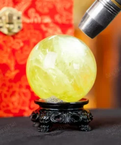 Quả Cầu Phong Thủy Đá Thạch Anh Vàng 2A - 0,35kg - M2606035