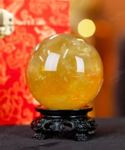 Quả Cầu Phong Thủy Đá Thạch Anh Vàng 2A Có Sao - 0,42kg - M2606042