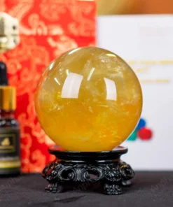 Quả Cầu Phong Thủy Đá Thạch Anh Vàng 2A Có Sao - 0,42kg - M2606042