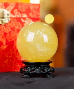 Quả Cầu Phong Thủy Đá Thạch Anh Vàng 2A Có Sao - 0,43kg - M2606043