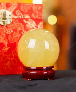 Quả Cầu Phong Thủy Đá Thạch Anh Vàng 2A Có Sao - 0,43kg - M2606043
