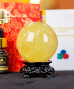 Quả Cầu Phong Thủy Đá Thạch Anh Vàng 2A Có Sao - 0,43kg - M2606043