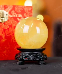 Quả Cầu Phong Thủy Đá Thạch Anh Vàng 2A Có Sao - 0,46kg - M2606046