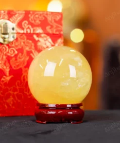 Quả Cầu Phong Thủy Đá Thạch Anh Vàng 2A Có Sao - 0,46kg - M2606046