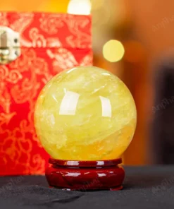 Quả Cầu Phong Thủy Đá Thạch Anh Vàng 2A - 0,47kg - M2606047