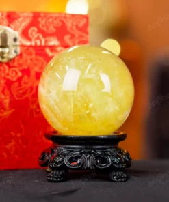 Quả Cầu Phong Thủy Đá Thạch Anh Vàng 2A - 0,47kg - M2606047