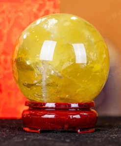 Quả Cầu Phong Thủy Đá Thạch Anh Vàng 2A Có Sao - 0,48kg - M2606048