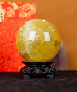 Quả Cầu Phong Thủy Đá Thạch Anh Vàng 2A Có Sao - 0,48kg - M2606048