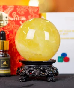 Quả Cầu Phong Thủy Đá Thạch Anh Vàng 2A Có Sao - 0,52kg - M2606052