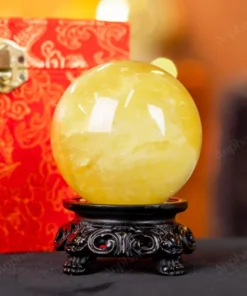 Quả Cầu Phong Thủy Đá Thạch Anh Vàng 2A Có Sao - 0,52kg - M2606052