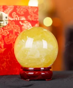 Quả Cầu Phong Thủy Đá Thạch Anh Vàng 2A Có Sao - 0,52kg - M2606052