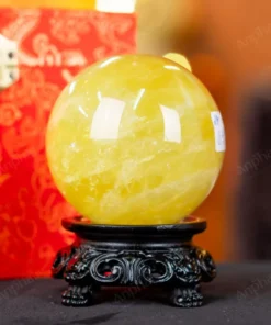 Quả Cầu Phong Thủy Đá Thạch Anh Vàng 2A - 0,55kg - M2606055