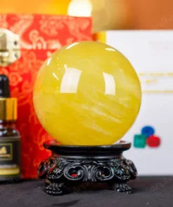 Quả Cầu Phong Thủy Đá Thạch Anh Vàng 2A - 0,56kg - M2606056