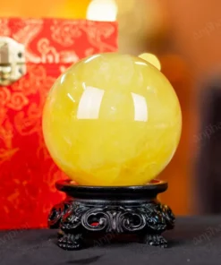 Quả Cầu Phong Thủy Đá Thạch Anh Vàng 2A - 0,56kg - M2606056