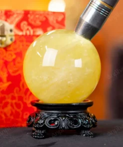 Quả Cầu Phong Thủy Đá Thạch Anh Vàng 2A - 0,56kg - M2606056