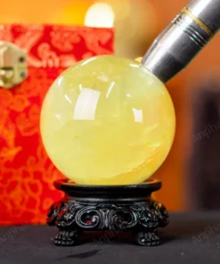 Quả Cầu Phong Thủy Đá Thạch Anh Vàng 2A Có Sao - 0,57kg - M2606057