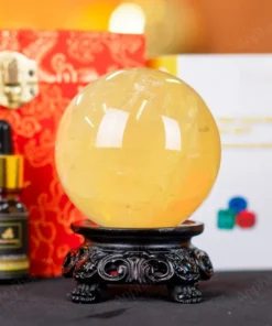 Quả Cầu Phong Thủy Đá Thạch Anh Vàng 2A Có Sao - 0,57kg - M2606057
