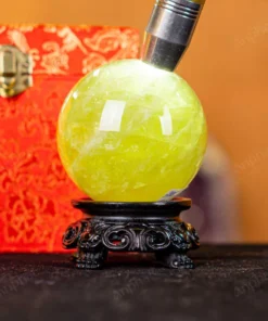 Quả Cầu Phong Thủy Đá Thạch Anh Vàng 2A Có Sao - 0,571kg - M26060571