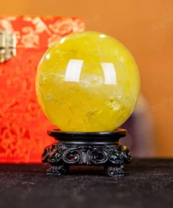 Quả Cầu Phong Thủy Đá Thạch Anh Vàng 2A Có Sao - 0,67kg - M2606067