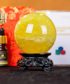 Quả Cầu Phong Thủy Đá Thạch Anh Vàng 2A Có Sao - 0,67kg - M2606067