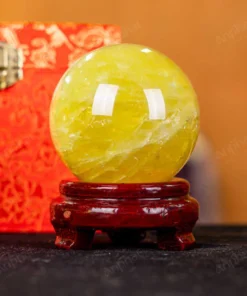 Quả Cầu Phong Thủy Đá Thạch Anh Vàng 2A Có Sao - 0,67kg - M2606067