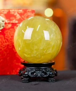Quả Cầu Phong Thủy Đá Thạch Anh Vàng 2A Có Sao - 0,81kg - M2606081