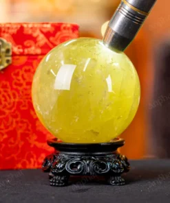 Quả Cầu Phong Thủy Đá Thạch Anh Vàng 2A Có Sao - 0,81kg - M2606081