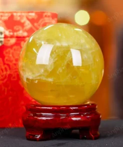 Quả Cầu Phong Thủy Đá Thạch Anh Vàng 2A Có Sao - 0,81kg - M2606081