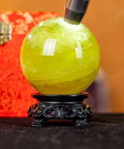 Quả Cầu Phong Thủy Đá Thạch Anh Vàng 2A Có Sao - 0,811kg - M26060811