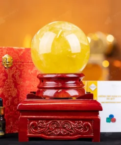 Quả Cầu Phong Thủy Đá Thạch Anh Vàng 2A - 2,4kg - M260624