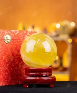 Quả Cầu Phong Thủy Đá Thạch Anh Vàng 2A - 2,4kg - M260624