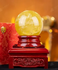 Quả Cầu Phong Thủy Đá Thạch Anh Vàng 2A - 2,4kg - M260624