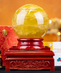 Quả Cầu Phong Thủy Đá Thạch Anh Vàng 2A - 5,6kg - M260656