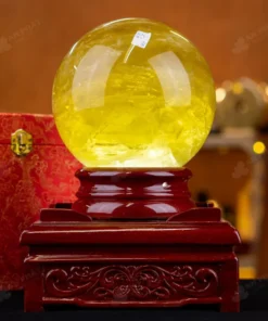 Quả Cầu Phong Thủy Đá Thạch Anh Vàng 2A - 5,6kg - M260656