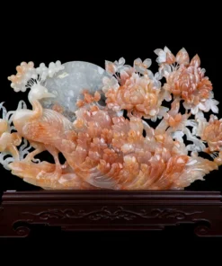 Tác Phẩm Phú Quý Cát Tường Đá Phong Thủy, Đá Ngọc Onyx (Quà Tặng Phong Thủy VIP) M2414