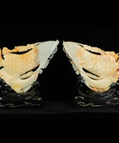 Tác Phẩm Cá Rồng Đại Phát Đá Phong Thủy, Đá Ngọc Onyx (Quà Tặng Phong Thủy VIP) M2299